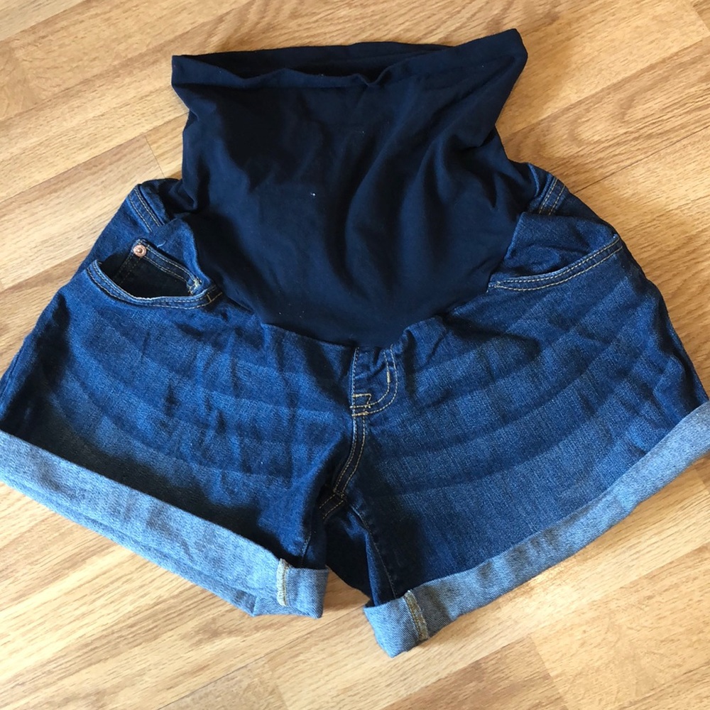 Maternity jean shorts